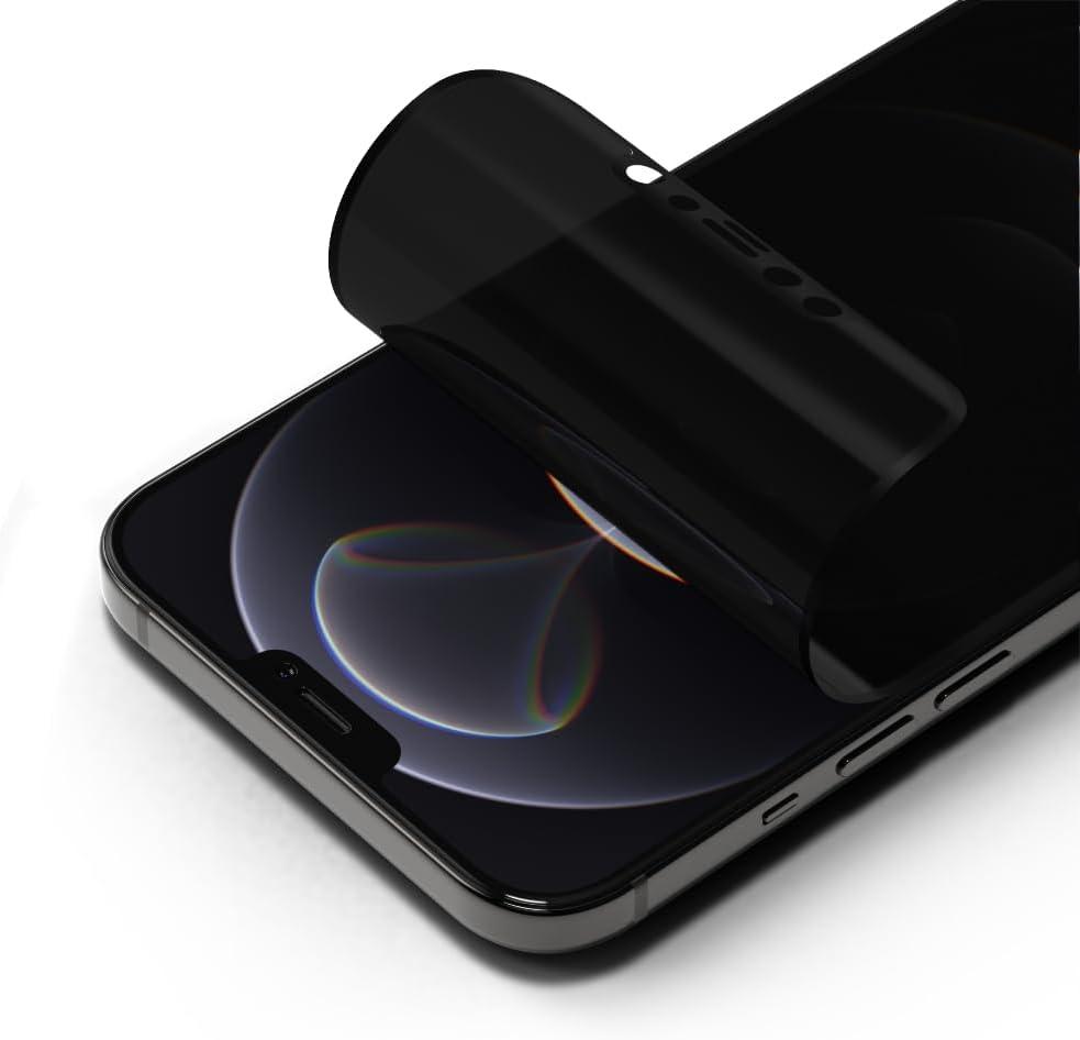 RhinoShield Privacy Impact Screen Protector Pro Compatible with [iPhone 12/12 Pro] | Impact Protection, Scratch Resistance, Static-free, Blue Light Resistant, Anti-spy, Installation Tool Included