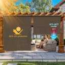 Outdoor Roller Shades for Patio 6'Wx8'H Mocha, 90% UV Block & Privacy Protection Outdoor Blinds, Cordless Porch Shades Outdoor Roll Up with Splicing Design 15-Min Install, 72"W x 96"H