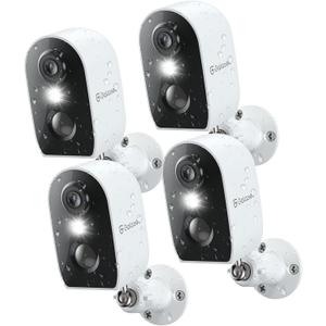 GALAYOU Cameras for Home Security Outside-2K Battery Powered WiFi Surveillance Indoor/Outdoor, Security Cameras with Motion Siren, Color Night Vision Waterproof, Cloud/SD Storage 2.4Ghz WiFi