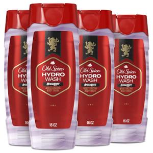 Old Spice Moisturizing Body Wash for Men, Hydro Wash, 2-in-1 Long Lasting Scent & Deep Hydration, 24/7 Shower Fresh, Smoother Swagger Scent, 16 oz (Pack of 4)
