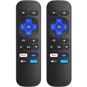 Pack of 2 Replacement Remote for Roku Box,for Roku Express,for Roku Premiere,for Roku Player,for Roku1/2/3/4,(NOT for Stick and TV or Game)