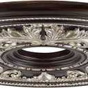 Livex Lighting, 8200-40, Ceiling Medallian, Hand Rubbed Bronze with Antique Silver Accents, 22.5"Dx1.5"H, Medium