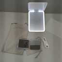 Foldable LED Makeup Mirror with Smart Sensor, 3 Light Modes, Rechargeable Travel Vanity Mirror for Desk & Travel