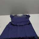 Flypigs Girls Dresses Summer Formal Party Wedding Ruffle Sleeve Mesh Knee Length A Line Dress with Pockets (14-15 Years)