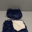 UOZZI BEDDING Navy Faux Fur Comforter Set Queen 3 Pieces - 1 Shaggy Comforter 90x90 with 2 Pillowcases - Ultra Soft and Easy Care Luxury Plush Warm Winter Fluffy Fleece Duvet Set