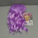 Short Bob Wigs with Bangs for Women Loose Wavy Wig Curly Wavy Shoulder Length Bob Synthetic Cosplay Wig for Girl Colorful Costume Wigs (Purple)