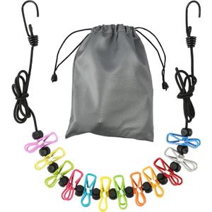 Retractable Portable Clothesline for Travel，Clothing line with 12 Clothes Clips, for Indoor Laundry Drying line,Outdoor Camping Accessories