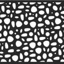 3'x6' River Rock Decorative Screen, Black