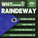 RAINDEWAY LargeTarps 40x40 Feet 5 Mil Blue Waterproof Multipurpose Tarp, 40'×40'-Finished Size