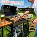 15PCS Grill Set, BBQ Grilling Accessories with Tongs Spatula Skewers, Stainless Steel Grill Utensils Set with Hooks & Apron Storage Bag for Outdoor Cooking, Camping, Practical Gifts for Men Dad