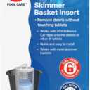 HTH 91031 Brilliance Skimmer Basket Insert - Removes Debris Without Touching Tablets, Works with Most Skimmer Baskets, Designed for HTH Chlorine Tabs or Other 3" Tabs, Helps Tabs Dissolve Efficiently