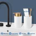 Soap Foaming Dispenser Ceramic with Easy-to-Press Pump Hand Foam Dispenser for Shampoo Bathroom Countertop 13.5 oz