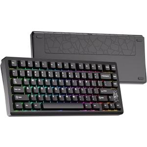 Mechanical Keyboard, Chilkey Slice75 HE Gaming Keyboard Wired, 75% Hall Effect Magnetic Aluminum Keyboard with WS Flux HE Clacky Switch, Rapid Trigger, 8K Polling, Per-Key RGB Custom, PC/Mac Support (Black)
