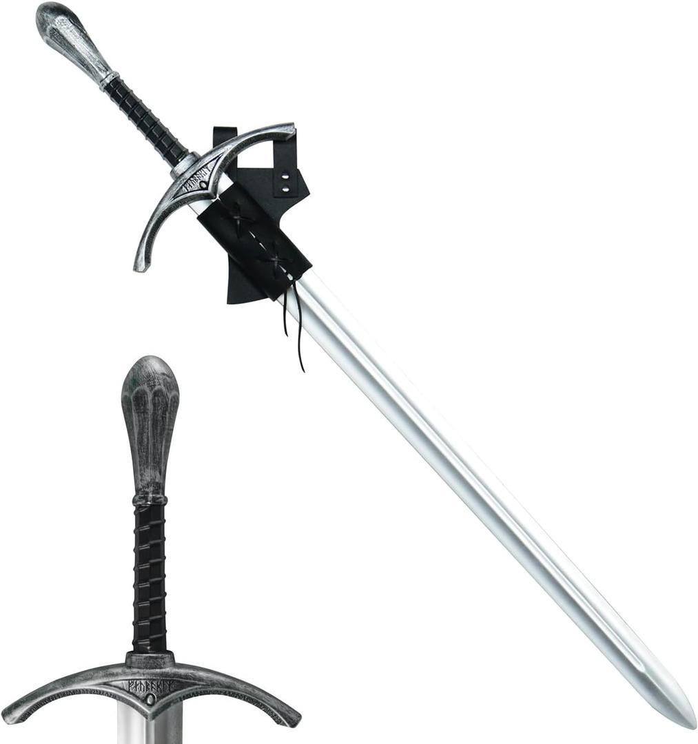 LarpGears Martial Arts Training Foam Gandalf Sword with Sheath Practice Sword for Cosplay, Halloween Costume, LARP Event or Outdoor Battle Game Sports 44 inches