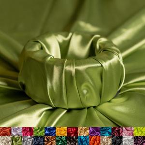 Ice Fabrics Stretch Charmeuse Satin Fabric by The Yard - 58/60 Wide Silky & Smooth Charmeuse Fabric by The Yard for Sewing Apparel, Dresses, Night Gowns, Tablecloths & More - Sage Green - 1Yard
