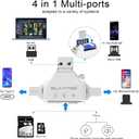 SD/Micro SD Card Reader for iPhone/ipad/Android/Mac/Computer/Camera,Portable Memory Card Reader 4 in 1 Micro SD Card Adapter&Trail Camera Viewer Compatible for TF and SD Card