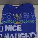 Nice Naughty Jewish Ugly Christmas Sweater Funny Hanukkah Sweatshirt Size M