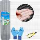 Hardware Cloth 1/2 inch Square Openings - 19 Gauge 48'' x 50' Hot-Dip Galvanized Wire Mesh, Welded Cage Wire Rolls Great for Animal Enclosure Chicken Coop Flower Beds Rabbits Wire Fencing