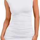 Trendy Queen Womens Boat Neck Going Out Mini Dress Summer Party Club Bodycon Dresses Large