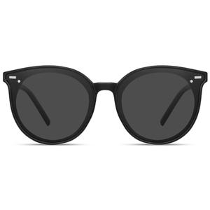 livho Trendy Polarized Sunglasses Women, Retro Round Sunglasses, Oversized Shades, Medium, Light Black/Grey