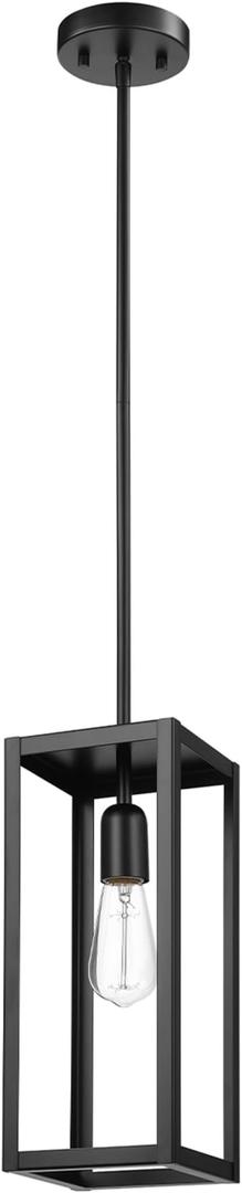 Oliver 1-Light Dark Bronze Plug-in or Hardwire Pendant Lighting with 15 ft. Cord