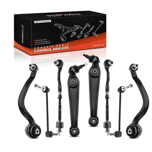 A-Premium Set of 8, Front Lower Control Arm, Sway Bar Link, Inner Outer Tie Rod End Assembly, Compatible with BMW X5 2007-2013, X6 2008-2013