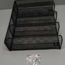 Wall Mount Portion Sauce Cup Lid Organizer 4 Compartments Iron Sauce Cup Dispenser Black Cup and Lid Holder Organizer Fits Cups Size 2 to 5.5 oz For Kitchen Counter Restaurant Coffee Bar 13x10x3.3 In