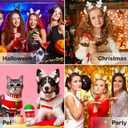 WLLHYF Reindeer Antlers Headband, Animal Ears Antler Headband Cute Deer Ear Hairband for Halloween Christmas Festival (White)