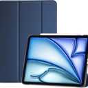 ProCase Smart Case for iPad Air 11-inch M4 (2026, 8th Gen) / M3 (2025) / M2 (2024) & 10.9 Inch iPad Air 5th (2022) & 4th (2020)  Protective Hard Back Cover with Auto Sleep/Wake - Navy