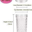 6 Pack 20 oz Glass Mason Jars With Lids, Canning Jars for Jam, Honey, Sugar, Coffee, Candy, Cookie, Wedding Favor Decorating Jelly Jar, Candle Holder
