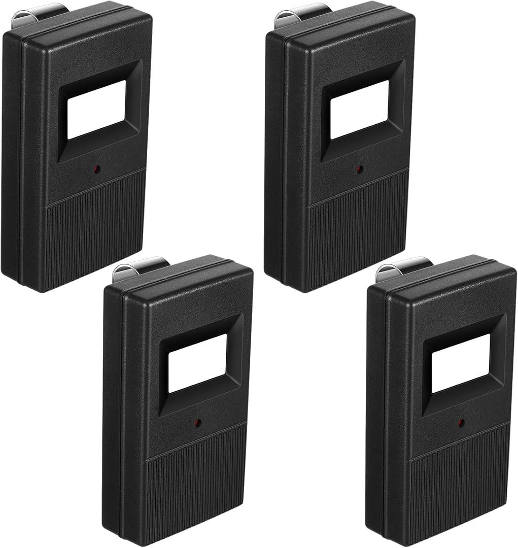 Kingdder 4 Pcs Garage Door Remote Compatible with Linear Delta 3 DT DTA DTD DTC DNT00002A 8 Dip Switch 310 MHZ Gate Opener Remote with Keychain (Black)