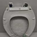 "KOHLER 4636-RL-95 Cachet ReadyLatch Elongated Toilet Seat Slow Close, Soft Close Toilet Seat Quiet Lid, Contoured Grip-Tight Bumpers Installation Hardware, Apartment Essentials, Ice Grey "