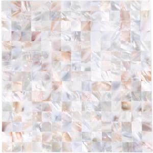 10 - Sheet Pearl Shells Tile Peel and Stick Backsplash, Self Adhesive Wall Tile for Kitchen, Bathroom, Bedroom (11.8"X11.8", Colorful Nature)