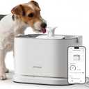 PETLIBRO Quiet Dog Water Fountain Stainless Steel Tray, Smart Pet Water Fountain for Dogs Inside with App Monitoring, 3L Dog Fountain Water Bowl, Automatic Water Dispenser for Dogs, Cat Water Fountain