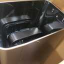 EKO Deluxe Mirage-T 50 Liter / 13.2 Gallon Touchless Rectangular Motion Sensor Trash Can, Matte Black Stainless Steel Finish