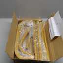 JIUYOTREE Standard Clothes Clothing Garment Rack with Storage Shelves Clothes Organizer for Hanging Clothes Coat Jacket Shirt Sweater Jeans Gold (34"W x 16.7"D x 58"H without wheels)