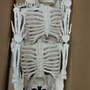 JOYIN 2PCS 36" Halloween Skeleton Decor, 3FT Full Body Stayable Movable Joints, Posable Hanging Skeletons for Halloween Decoration, Yard, Graveyard, Haunted House Props, Spooky Scene Party Favor (Yellow)