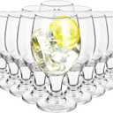 Patelai 24 Pcs Clear Glasses 13.5 oz Water Goblet Glass Stemmed Water Glasses for Juice Wine Beer Tea Milk Cold Beverages Drinks