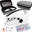 Handheld Sewing Machine,Beginner's Sewing kit with Storage,Two Power Supply Modes,Portable mini Sewing Machine,Handheld for Beginners.(New White)
