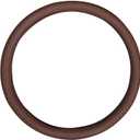 Car Steering Wheel Cover Rubber Inner Ring All Car Universal Four Seasons Universal Thin Fiber Leather Anti-Slip 16 17 18 19inch for Truck (17inch, Brown)