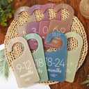 Whaline Acrylic Baby Closet Dividers Boho Hanging Acrylic Infant Clothes Hanger separators Baby Closet Organizers Thicken Baby Wardrobe Organizers for Home Nursery Supplies, 6.7 x 3 Inch, 8Pcs (Colorful 1)