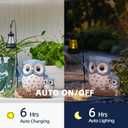 Garden Statues Owl with Solar LED Lantern, Resin Solar Garden Decor for Outside, Yard Decorations Outdoor for Patio, Porch, Balcony, Lawn Ornaments, House Warming Birthday Gifts for Mom Women Grandma (Jd-blue)