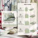 WDCOZY 100% Cotton Reversible Patchwork Quilt King Size, Lightweight Farmhouse Vintage Shabby Chic Bedding Set with 2 Pillow Shams, Green Floral Printed Pattern Bedspread Coverlet for All Seasons