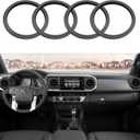 For 2016-2023 Tacoma A/C Vent Ring Inner Cover Air Conditioning Outlet Trim Decoration Toyota Tacoma Accessories 4 Piece Kit -Black
