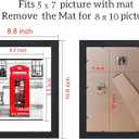 8x10 Picture Frame Black Set of 6,Display Pictures 5x7 with Mat or 8x10 Without Mat for Wall Mounting or Table Top Display, Photo Frames Collage for Wall