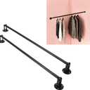 2 Pack 34 Inch Corner Garment Rod, Wardrobe Assistant Corner Angle Adjustable Wall Mounted Clothes Rack for Organizing and Displaying Everyday Attire or Seasonal Clothing