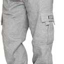 CEHT Men's Cargo Sweatpants Joggers Casual Pants with Pockets for Hiking Athletic Workout (Gray)