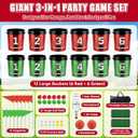 Giant 3-in-1 Outdoor Backyard Party Game Set Bucket Golf, Yard Pong Basketball & Toss Games Large Outdoor/Indoor Lawn Games for Adults & Families, Beach & Camping