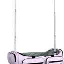 Mavii Dance Bag with Garment Rack, 28 Inch Rolling Duffel, Ideal for Competitions & Travel, Water-resistant/Wipe-clean Fabric, Lightweight Aluminum Rack, Wheeled Upright Luggage, Lavender