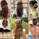 6 PCS French Flat Hair Clips for Women 2 Styles Large Matte Flat Claw Clips Strong Hold No-Slip French Hair Barrettes for Thick Thin Hair(Multicolor 1)